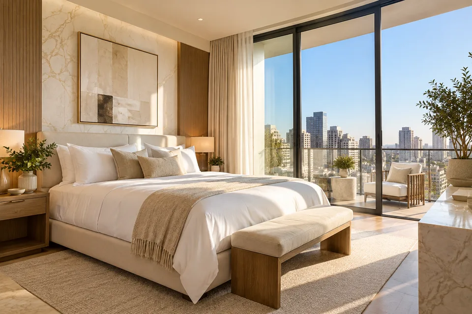 Brand inspiration: a cream bedroom in natural sunlight