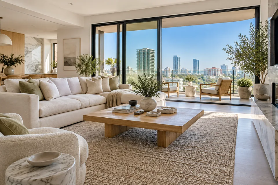 Brand inspiration: a spacious furnished living room
